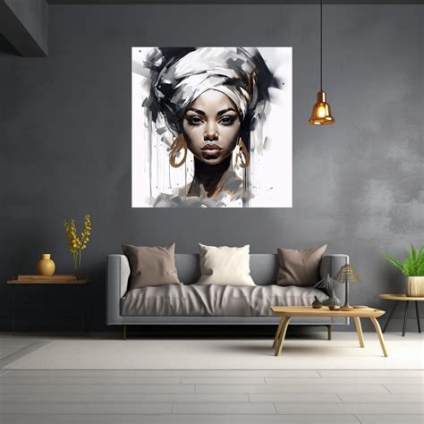 African Woman Abstract Artprintable Wall Art African Woman Wall Art