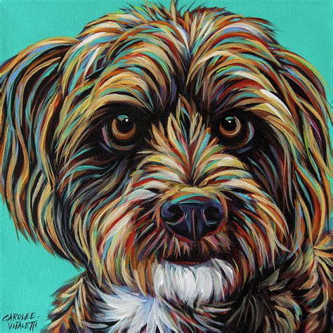 Blue Doodle Brother I Painting By Carolee Vitaletti Fine Art America