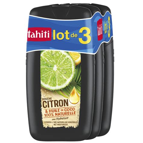 TAHITI Gel Douche Citron Et Huile De Coco 3x250ml Pas Cher Auchan Fr