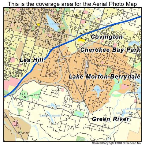 Aerial Photography Map of Lake Morton Berrydale, WA Washington