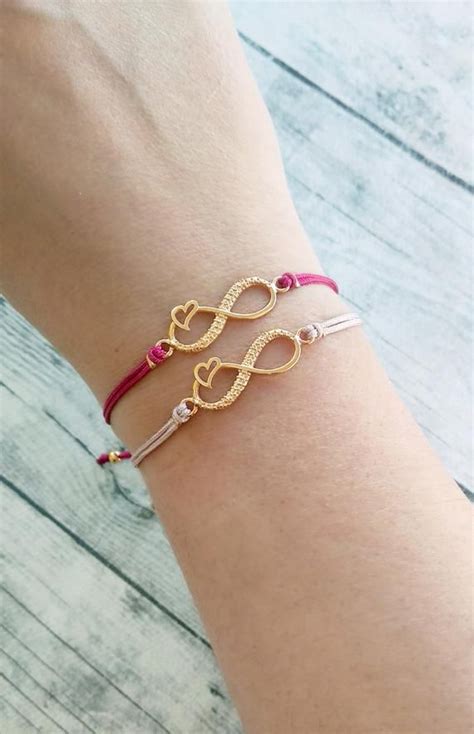 Infinity Heart Bracelet Infinity Friendship Bracelet Etsy Heart