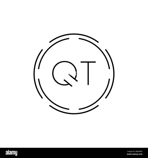 Initial Letter Qt Logo Design Vector Template Digital Abstract Circle