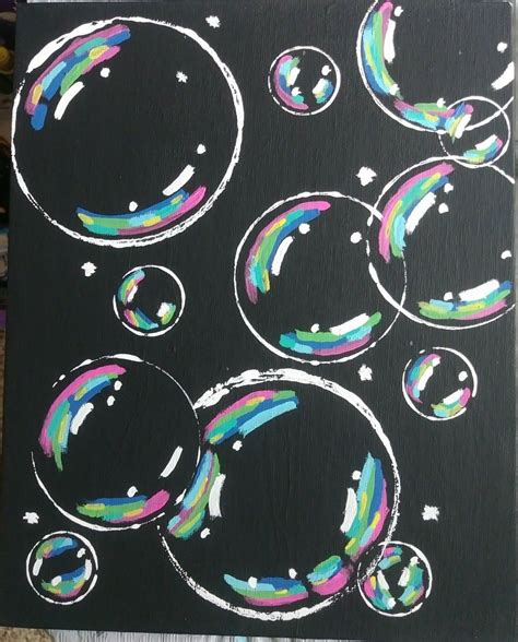 Bubble Drawing Bubble Painting Bubble Art Diy Canvas Art Painting