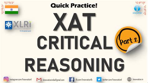 Critical Reasoning Part 2 Explanation Practice MCQs XAT