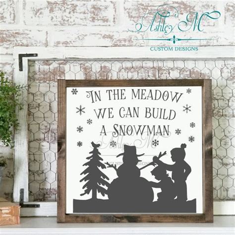 In The Meadow We Can Build A Snowman Svg Winter Svg Etsy