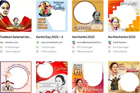 Kumpulan Link Twibbon Hari Kartini 21 April 2022 Desain Terbaru Keren