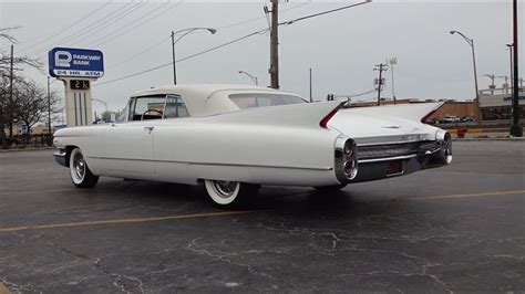 1960 Cadillac Series 62 Convertible In White And Engine Sound On My Car