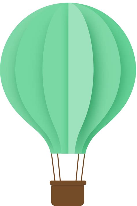 Green Paper Hot Air Balloon Hot Air Balloon Paper Cut 10977212 PNG