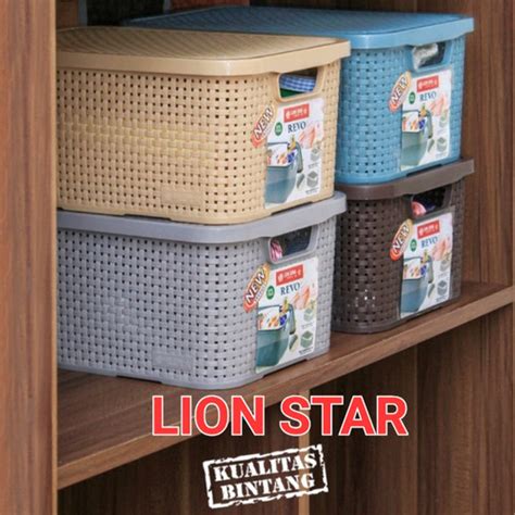 Jual Kotak Penyimpanan Keranjang Anyam Serbaguna Lion Star Revo Ca