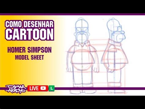 Como desenhar o Homer Simpson esboço passo a passo Osmar Arroyo