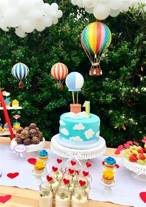 Hot Air Balloon Up Up Away First Birthday Party Artofit