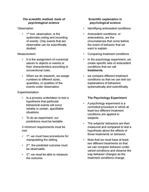 Scientific Observation Psychology