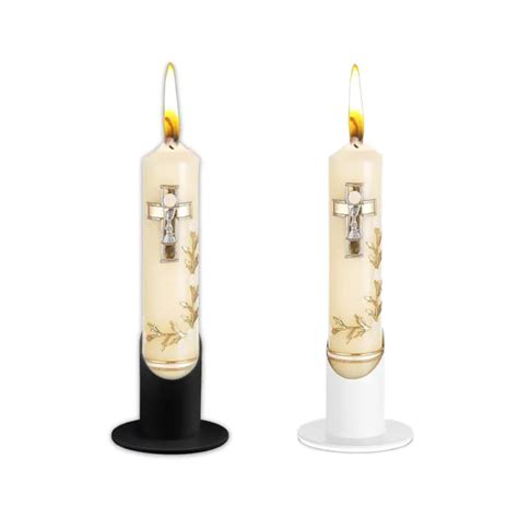 Porte Bougies En M Tal Conique Blanc Et Noir Pur Pour Occasions Sp