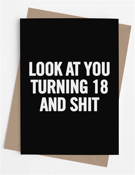 Buy Funny 18th Birthday Card For Men Or Women With Envelope Joke Card