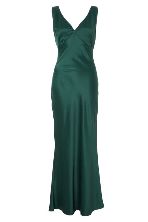 Quiz Green Satin Dress Dresses Images 2022