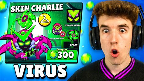 Compro La Nueva Skin Legendaria De Charlie Virus En Brawl Stars Youtube