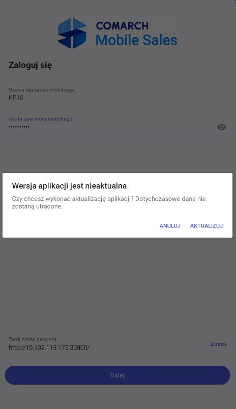 Automatyczna Aktualizacja Comarch Mobile Baza Wiedzy Aplikacji