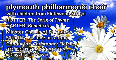 Plymouth Philharmonic Choir Summer Concert Visit Plymouth