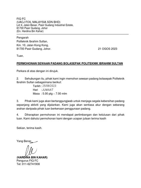 Surat Sewaan Padang Pdf