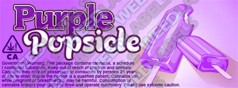 PURPLE POPSICLE California WeedLabels