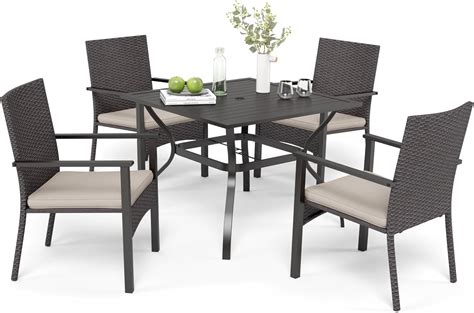 Amazon Mixpatio Pieces Outdoor Patio Dining Set Patio Furniture