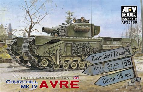 チャーチルMkⅣ AVRE 工兵戦闘車 AFVCLUB HOBBYFAN DINGHAO 輸入キット Mr HOBBY