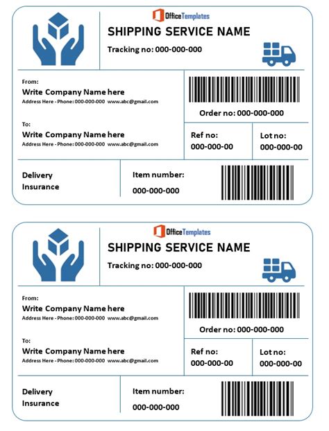 Fedex Shipping Label Template