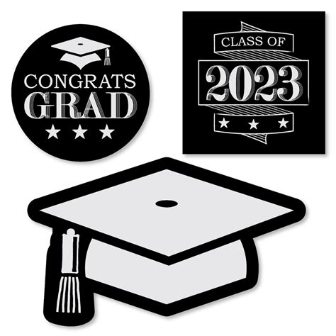 Big Dot Of Happiness Graduation Cheers Diy Shaped 2023 Graduation Party Cut Outs 24 Count