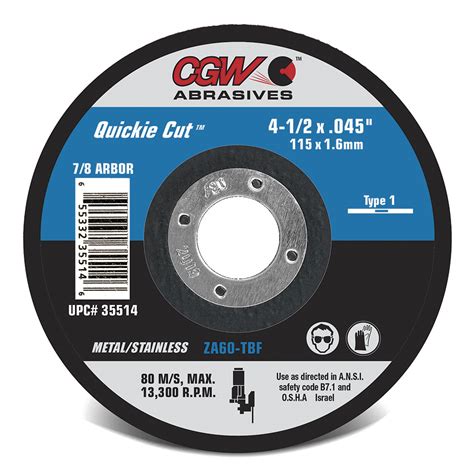 Reinforced Cut Off Wheels Type 1 Cutting Wheels CGW Abrasives