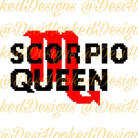 Scorpio Queen Pillow Graph Pattern — Posh Panache 360°