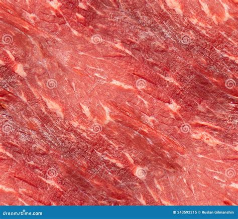 Seamless Fresh Meat Background Raw Uncooked Red Beef Meat Texture