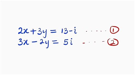 System Of Complex Equations Linear Equations Youtube