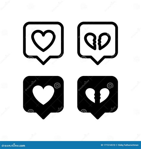 Love & Hate Icon stock vector. Illustration of button - 171514510