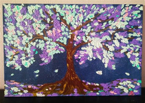 Baum Malerei Acryl Baum Des Lebens Wand Dekor Baum Home Decor Etsy