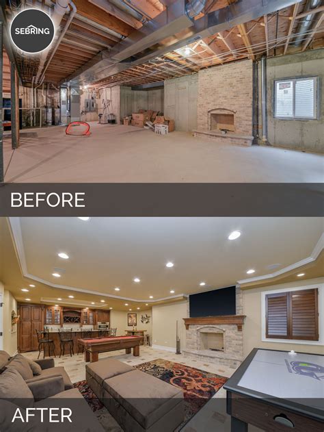 Sujith And Vinitas Basement Before And After Pictures Luxury Home Remodeling Sebring Design Build