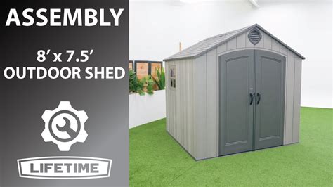 Lifetime 8 X 7 5 Outdoor Shed Lifetime Assembly Video YouTube