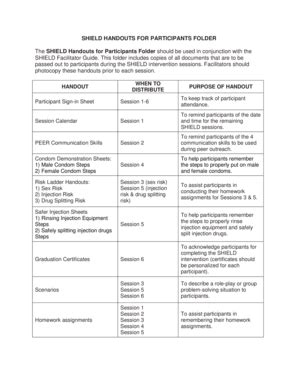 Fillable Online Participant Handouts PDF Effective Interventions