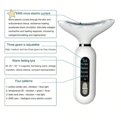 Appareil De Soins Du Visage Et Du Cou Pour Le Rajeunissement De La Peau