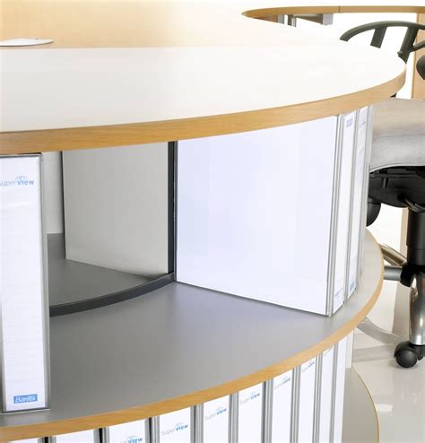 90 Degree Desk Height Tambour Storage Unit Curved Office Storage