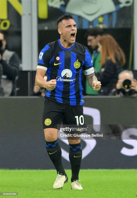 lautaro martinez  fc internazionale celebrates  scoring goal