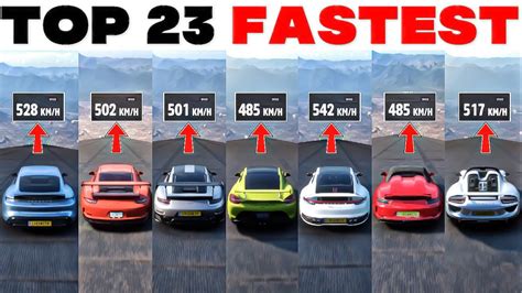 Top 22 Fastest Porsche Cars Forza Horizon 5 INSANE DOWNHILL