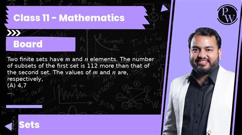 Two Finite Sets Have M And N Elements The Number Of Subsets Of The