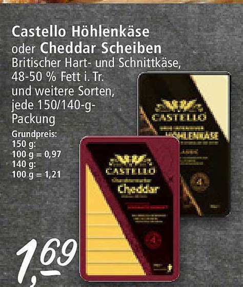 Castello Höhlenkäse Oder Cheddar Scheiben Angebot bei Real 1Prospekte de