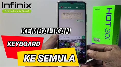 Cara Mengembalikan Keyboard Seperti Semula Di Hp Infinix Hot I Youtube