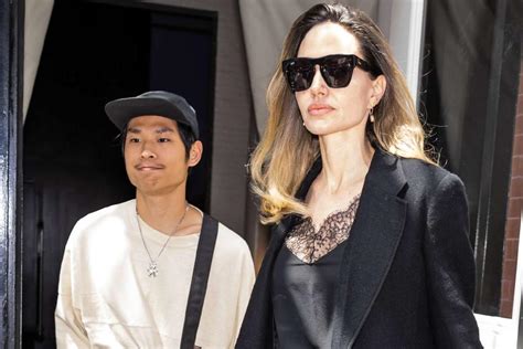 Angelina Jolie and 19-Year-Old Son Pax Match in Muted Colors as They ...