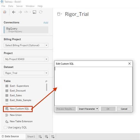 Connecting To Custom Sql Query In Tableau