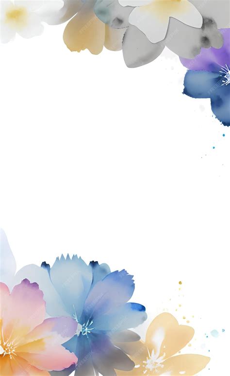 Premium AI Image | Blue flowers on a white background