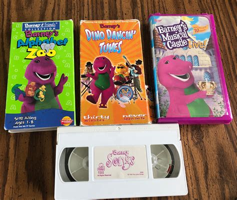 Lot of 4 Barney VHS Tapes Alphabet Zoo, Dino | Grelly USA