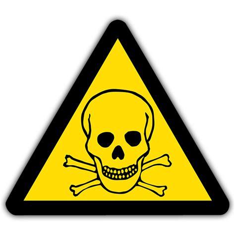 Warning sign sticker toxic