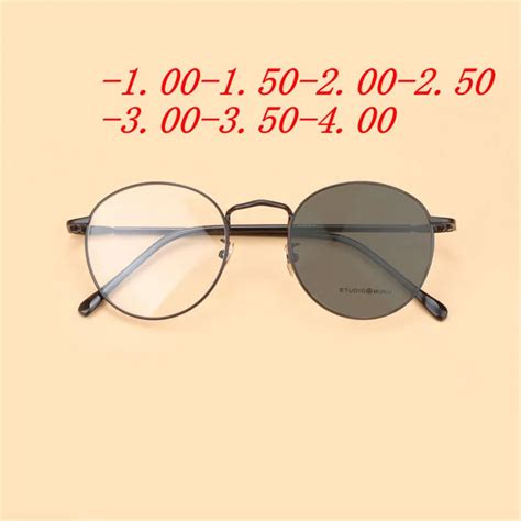 Myopia Sunglasses Photochromic Finished Men Women Myopia Eyeglasses Frame Myopia Lens Sun